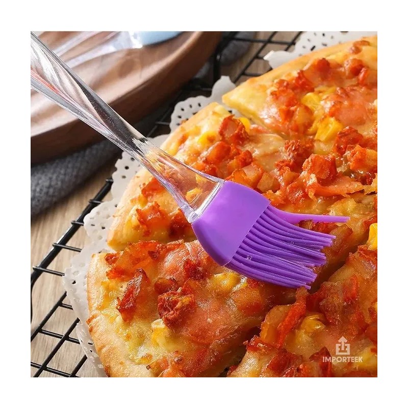 Importeek Espatula Miserable + Brocha Silicon Reposteria Cocina Pastel