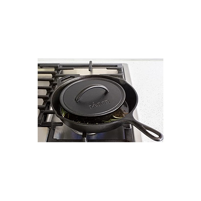 Lodge Pre-Seasoned Round Cast Iron Press - Cast Iron Griddle
