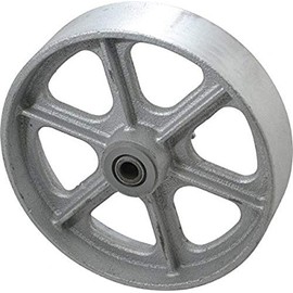 Albion CA0820112 8" Cast Iron Caster Wheel, 2" Tread Width, Roller Bearing, 1800 lb. Capacity