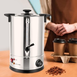 Lemoeyes Stainless Steel Coffee Urn, 12L 80 Cups Commercial Grade Coffee Maker Hot Water Urn 1000W Hot Coffee Dispenser for Home Party Office Wedding, 30-110°C