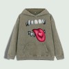 Heart Tongue Graphic Hoodie 100% Cotton US Warehouse 6 ColorsColor: