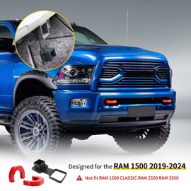 Trailer Hitch Cover, Front Tow Hook Covers Compatible with 2019 2020 2021 2022 2023 2024 2025 Ram 1500 Accessories, Trailer Hitch Cover Tube Cover Plug Cap Rubber