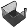 Black Metal Note Box, Office Mesh Memo Holder Memo Pad