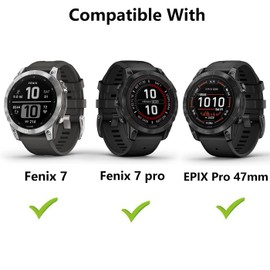 HOMTERN Compatible with Garmin Fenix 7,Fenix 7 Pro,EPIX Pro 47mm, Soft TPU Lightweight Shell Drop-proof Scratch-Proof Flexible Armor Heavy Protective Case,Black
