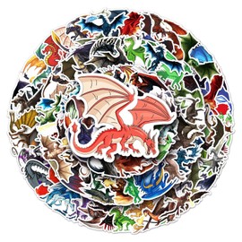 Dragon Stickers for Laptop (100 PCS),Gift for Children Teens Adults Girl Boys,Waterproof Stickers for Water Bottle,Dragon Vinyl Stickers for Scrapbook,Skateboard,Bike,Phone,Dairy