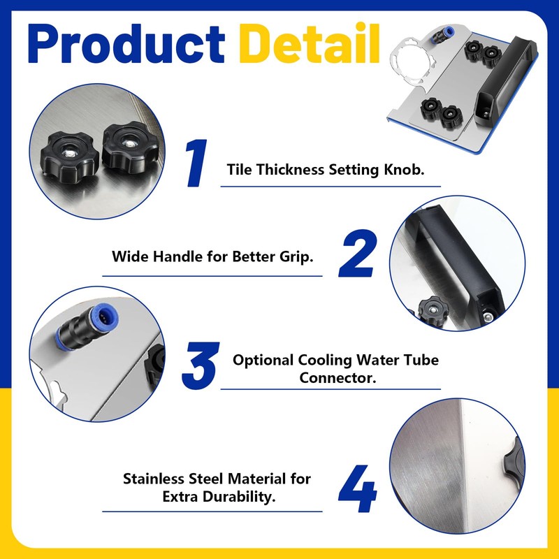 Roucerlin Stainless Steel Angle Grinder Stand for Tile 45° Chamfer