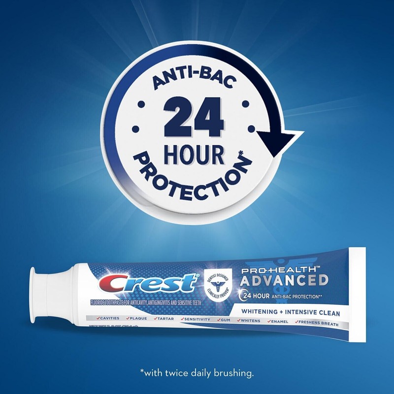Clean Crest Pro-Health Advanced Whitening + Intensive Clean Toothpaste, 5.8