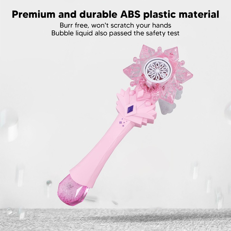 Music Light Bubble Wand Automatic Safe Handheld Electric Bubble Stick
