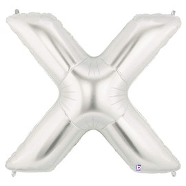 40 Inch Megaloon Silver Letter X Balloons - Wholesale