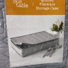 Our Table Quilted Flatware Storage Case Grey