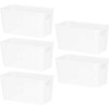 Wham Bam 6.01 Ice White Plastic Studio Storage Baskets Office