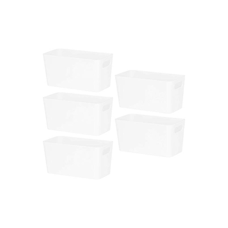 Wham Bam 6.01 Ice White Plastic Studio Storage Baskets Office