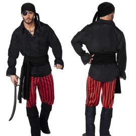 Fonyiunce Pirate Accessories Set, Women's Headscarf, Headband Waist Belt, Pirate Costume, Pirate Captain Costume Accessories, Pirate Accessories for Carnival Adults Children (Black)