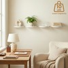 MIHORLIFE 19.3X15cm Wooden Round Floating Shelves, Compact Style Mini Wall