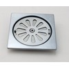 Stainless Steel Floor Drain, 3 1/2" Tile-Square, with Vent-Off Switch