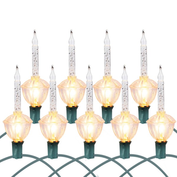 Bubble String Lights, 2 Pcak 9 Counts Traditional Clear Bubble