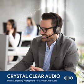 Yealink UH36 Professional USB Headset, Wired Headphones for Computer PC Laptop Work Headset with Noise Canceling Mic for Call and Music（for Teams Certified, Stereo,3.5mm Jack/USB Connection）