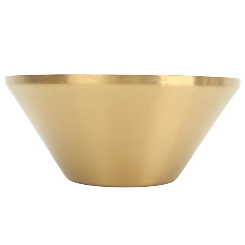 Stainless Steel Salad Bowls Gold Double Layer Exquisite Decorative Gold