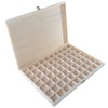 WooDeeDoo Shallow Slim Wooden Box With Clasp | 70 Compartments