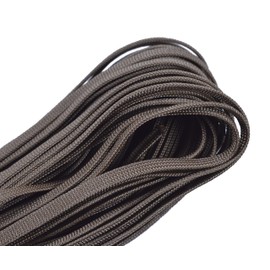 Coreless Flat 550 Paracord - Also Known As 650 Coreless - No Inner Strands, Flat Braid - Coyote Brown 100 Foot Bundle