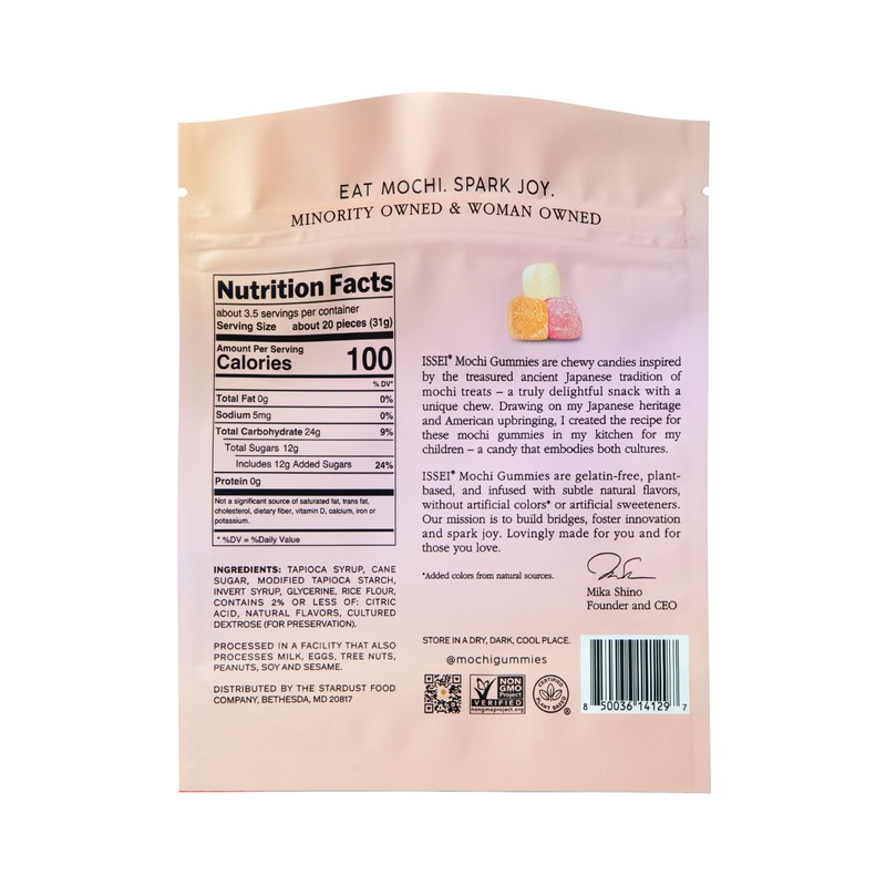 ISSEI Mochi Gummies | Dye-Free Candy with Colors from Natural