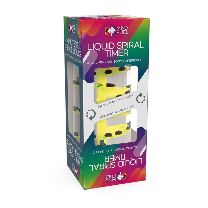 Funtime Gifts Liquid Spiral Timer, Yellow, Black, 14 cm