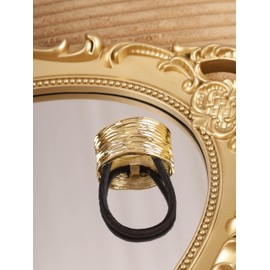 HAQUIL Thin Metal Elastic Hair Tie, Charm Rubber Bands, Hair Cuff, Hair Holder, Hair Rope Accessories for Women