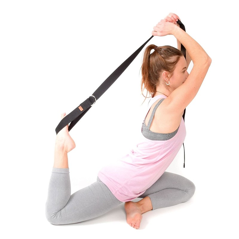 OLIVER Yoga Strap 250 cm Black Cotton Yoga Accessories