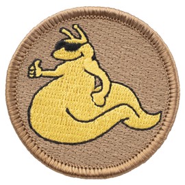 Cool Slug Patrol Patch - 2" Diameter Round Embroidered Patch (Iron-on)