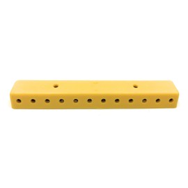 BELI-BECO 64/12 Distribution Plate for Cross-Hole Plugs - Miniature Banana Plug with Pin Diameter: 2.6 mm, 24 Connections, 100 x 20 mm (Yellow)