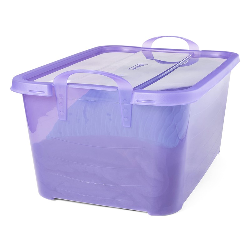 Life Story 6-Pack Stackable Plastic Storage Bins w/Handles & Snapping