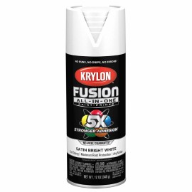 Krylon All In One Spray Paint 12 Ounce Bright White Indoor Outdoor Adhesion  ...