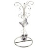 Juliana Glass Jewellery Holder Purple Butterfly/Flowers/Crystal