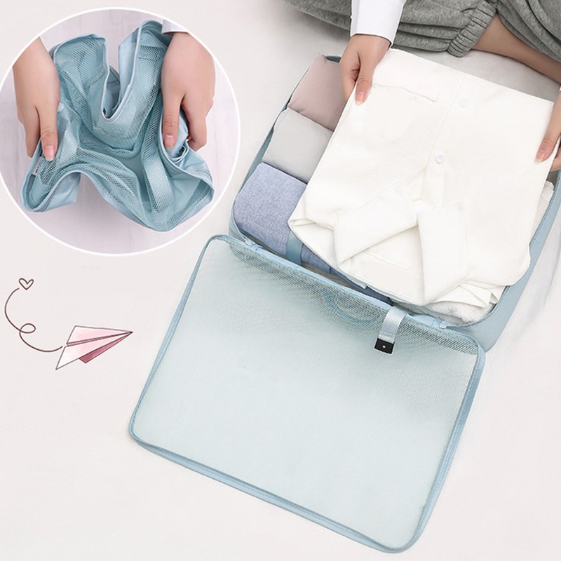 7 Piece Packing Cubes Set High Capacity Multifunction Foldable Luggage