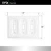 XVQ Ceramic Switch Plates Outlet Covers Switch Plate Cover White(Triple