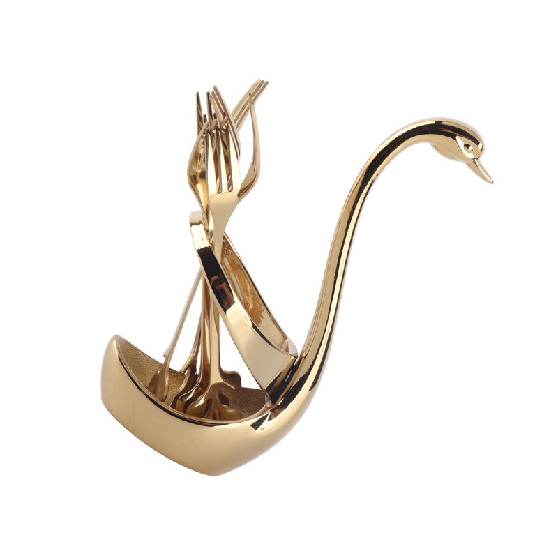 Tableware Mini Zinc Alloy Fruit Dessert Tasting Forks Spoon with