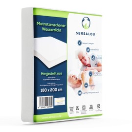 Sensalou Incontinence Mattress Protector Mattress Cover Sheet Waterproof, White, 180 x 200 cm