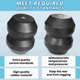 FLOVENTIS 2Pcs Rubber Cushion Suspension Kit for 2003-2024 Ram 3500 RWD and 4WD Pickup Trucks OEM Replace DR3500CA Car Rear Rubber Helper Springs Kit (7X1263)