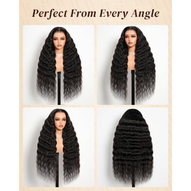 Arabella 13x6 Deep Curly Human Hair Wig 210% Density Curly Wigs Human Hair 100% Glueless Lace Front Wig 12a Pre Plucked Bleached Pre-Cut Wigs (20inch,13x6 deep curly wig)