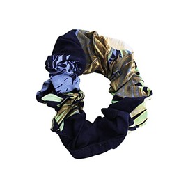 Hawaii Hangover Hair Tie Scrunchies in Pineapple Garden Navy 4 Pack