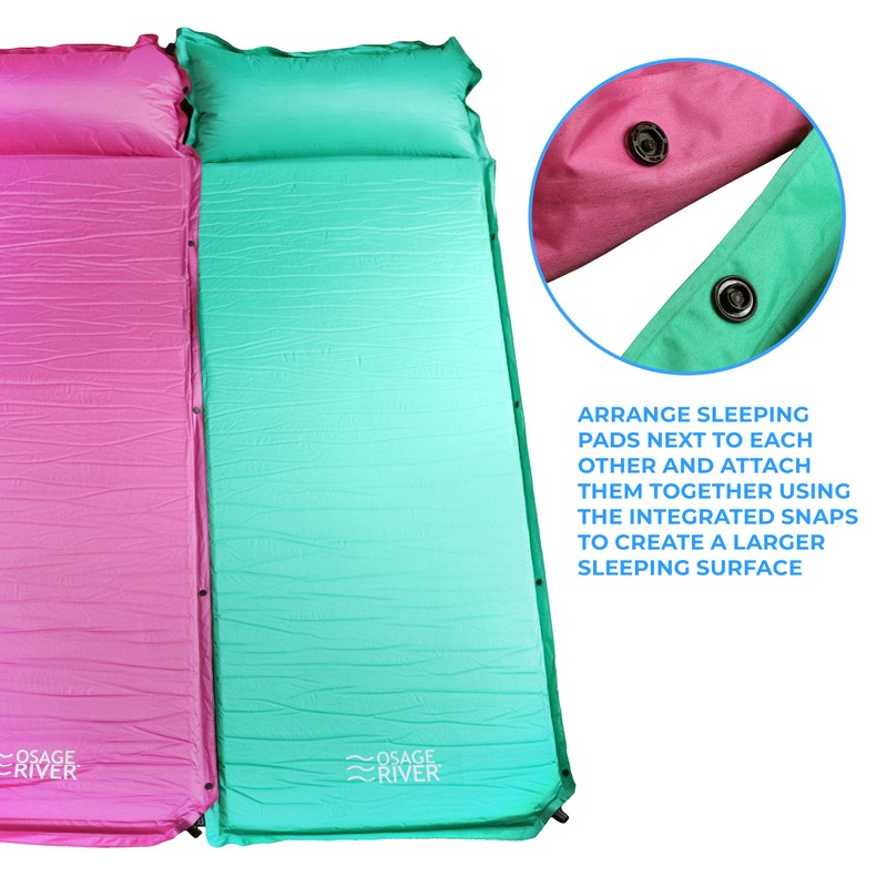 OSAGE RIVER Self Inflating Sleeping Pad for Camping and Backpacking,