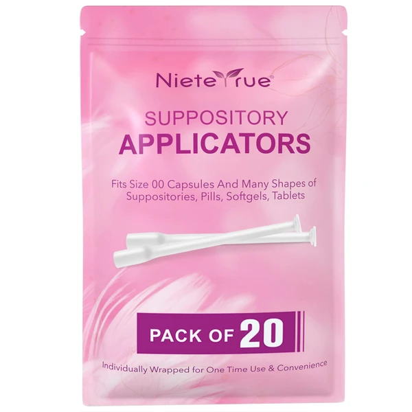 Nieteyrue (20 Packs) Disposable Vaginial Applicators Individually Wrapped Hygienic Fit