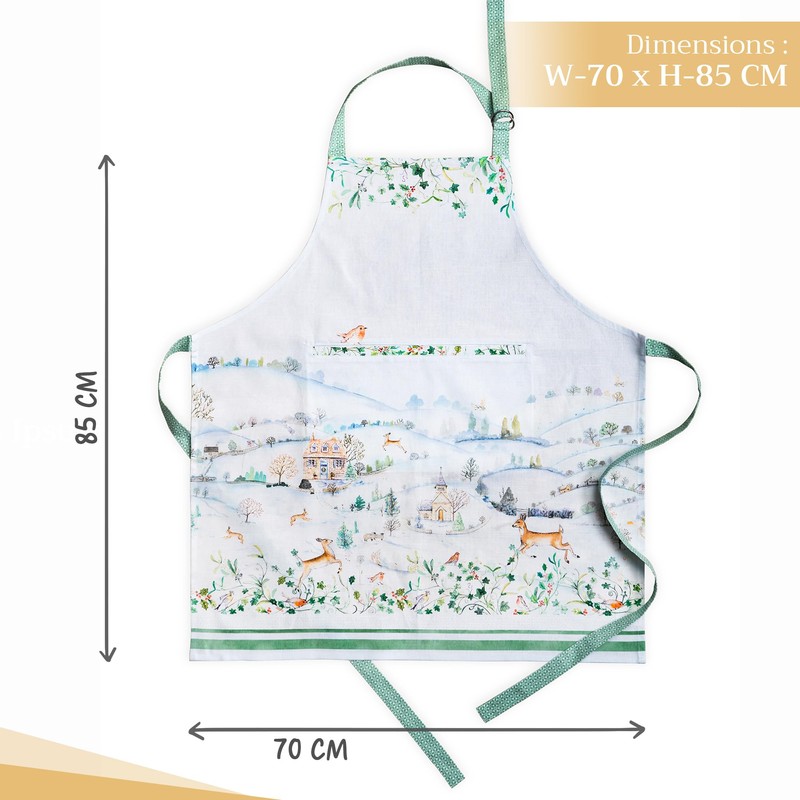 Maison d' Hermine Apron for women with Pocket 100% Cotton