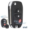 KeyMaster Upgraded Flip Remote Key Shell Case Fob for Toyota