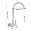 G1/2 Sink Faucet Wall-in 360 Degree Rotating Water Tap Single