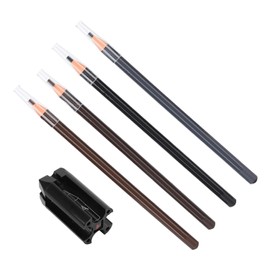 Eyeliner Eyebrow Pencil Set, Eyebrow Pencil Sharpener Professional Salon Makeup Waterproof Microblading Eyebrow Pencil SetEyebrow Pencils Sharpener Set, 4 Eyebrow Pencils and