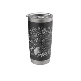 Folk Art Fox Woodland Nature Lover Wild Animal Fans Stainless Steel Insulated Tumbler
