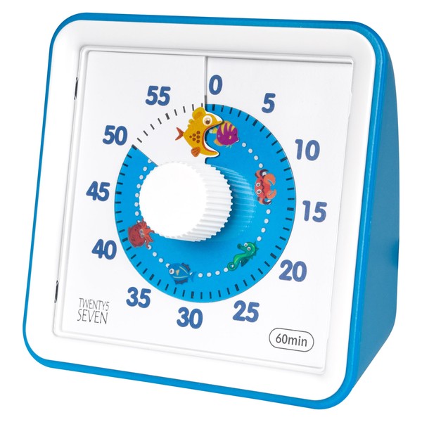 TWENTY5 SEVEN Visual Timer with Protective Case, 60-Minute Countdown Timer