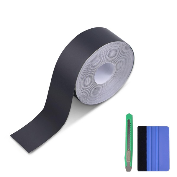 Lypumso Matte Black Vinyl Wrap Tape Roll, 1 Inch x