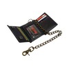 CAZORO RFID Blocking Men's Tri-fold Vintage Biker Vintage Buffalo Leather